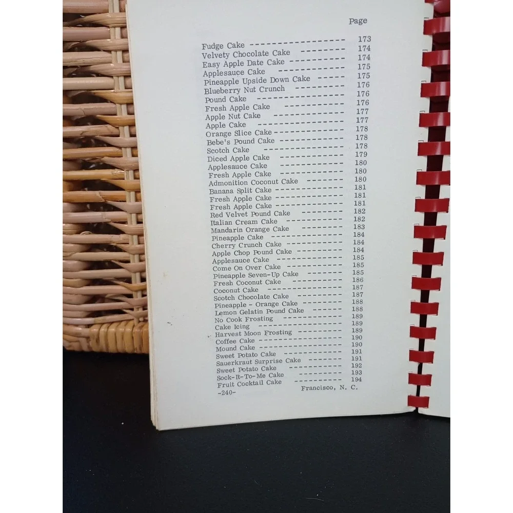 Francisco Recreational Department Cookbook‎ Francisco, NC 1978